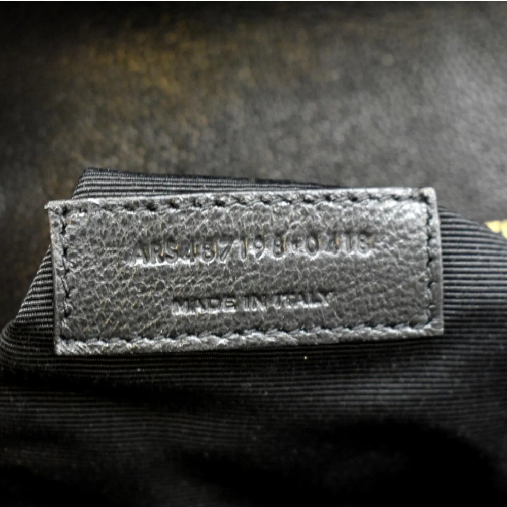 YVES SAINT LAURENT Large Envelope Leather Chain Shoulder Bag Black - Picture 13 of 15